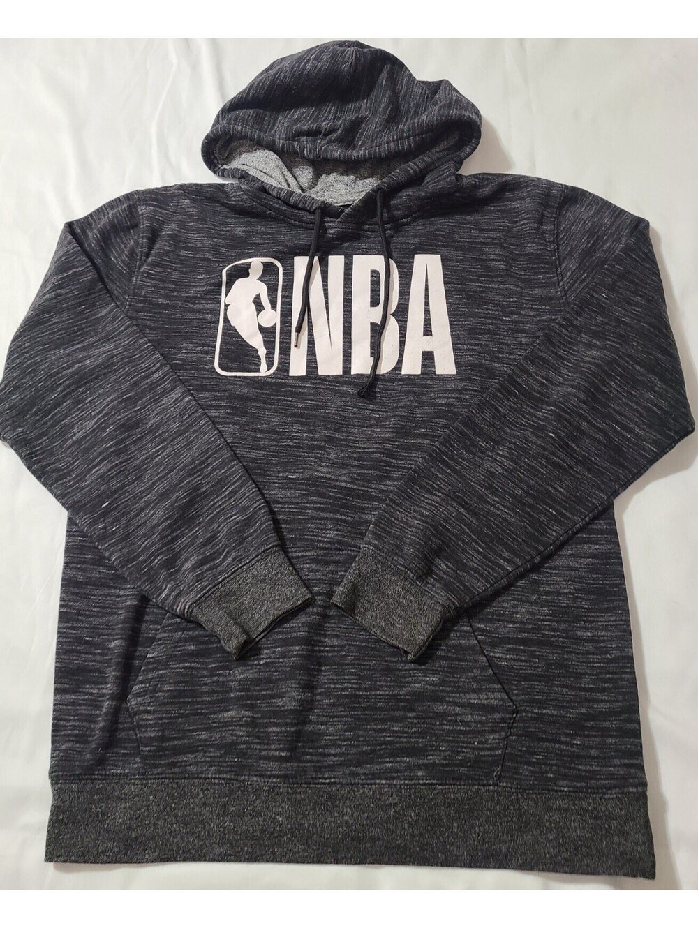 NBA Hoodie Mens Size Medium Heather Gray National Basketball Association Sweater